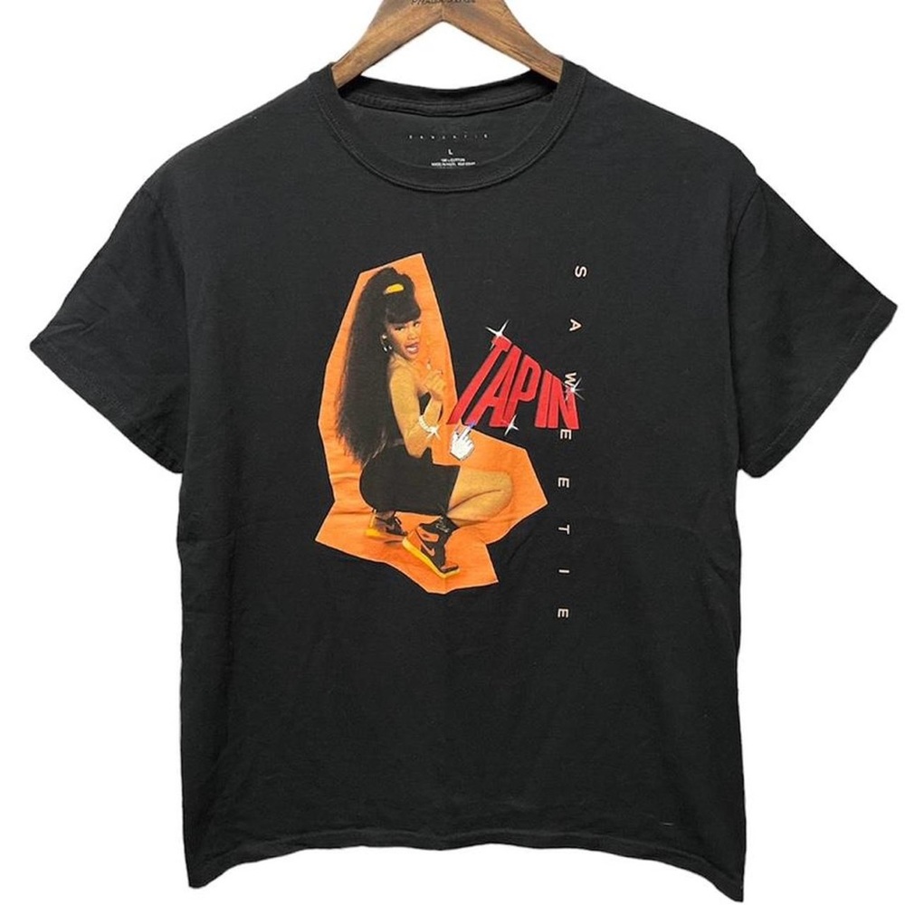 Saweetie music artist singer rapper rap Graphic Tap in sneaker head tour T-shirt